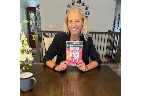 Contributed photo of Iowa soccer defender Sam Cary with her published book: “The Do’s and Don’ts of College Soccer, which she wrote to help the next generation of soccer players.
