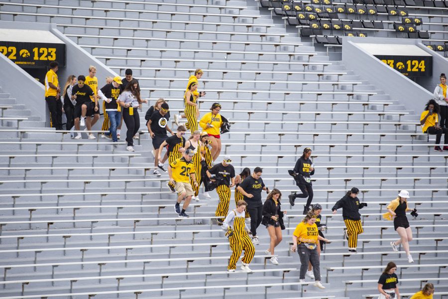 Iowa students enter Kinnick Stadium before the Cy-Hawk football game between Iowa and Iowa State on Saturday, Sept. 10, 2022. 