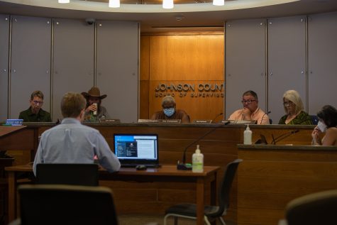 The Johnson County Board of Supervisors held their weekly work session Tuesday to discuss an update on the Heath and Human Services Remodeling Project. The presentation was given by Zack Writer of OPN Architects. 