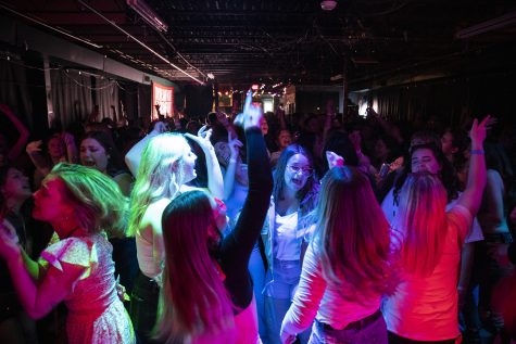 Partygoers dance to Taylor Swift songs at Gabe’s who hosted The Taylor Party: Taylor Swift Night on Friday, May 6th, 2022.
