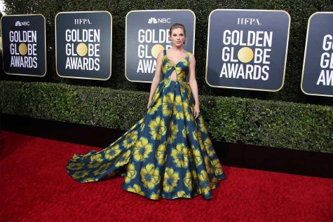 Taylor Swift arrives on the red carpet during the 77th Annual Golden Globe Awards at The Beverly Hilton Hotel. (Dan MacMedan-USA TODAY)