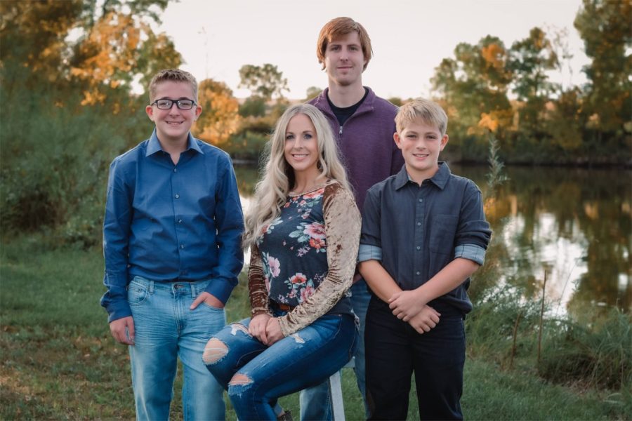 Pictured Left to Right: Drake Anderson, Brooke Anderson, Devin Anderson, and Drew Anderson. Courtesy of Brooke Anderson. 