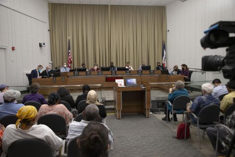 The Iowa City Council is seen at a meeting at Iowa City City Hall on August 16, 2022.