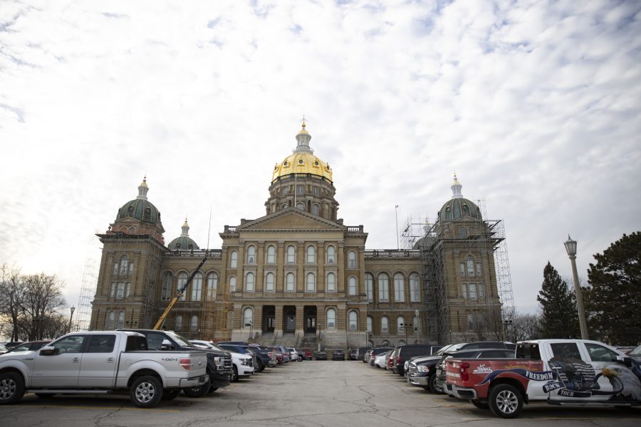 The Iowa State Capitol is seen during the first day of the 2023 Iowa legislative session at the Iowa State Capitol in Des Moines on Monday, Jan. 9, 2023. 