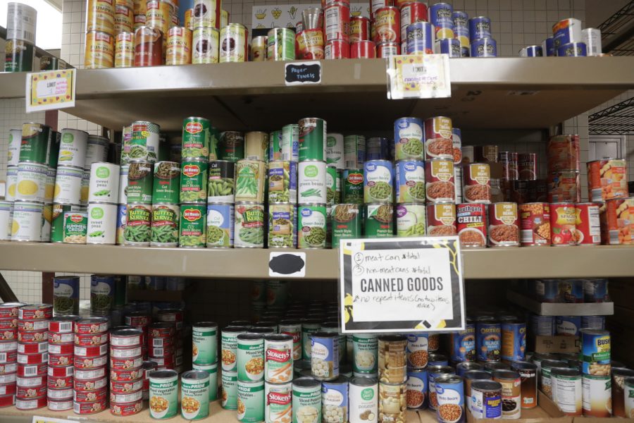 Canned+goods+are+seen+on+the+shelves+at+the+Food+Pantry+in+the+Iowa+Memorial+Union+in+Iowa+City+on+Friday%2C+Jan.+27%2C+2023.