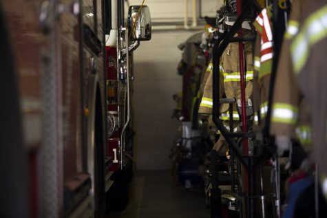 An Iowa City firetruck is seen at the Iowa City Fire Station 1 Headquarters Oct.12, 2022.