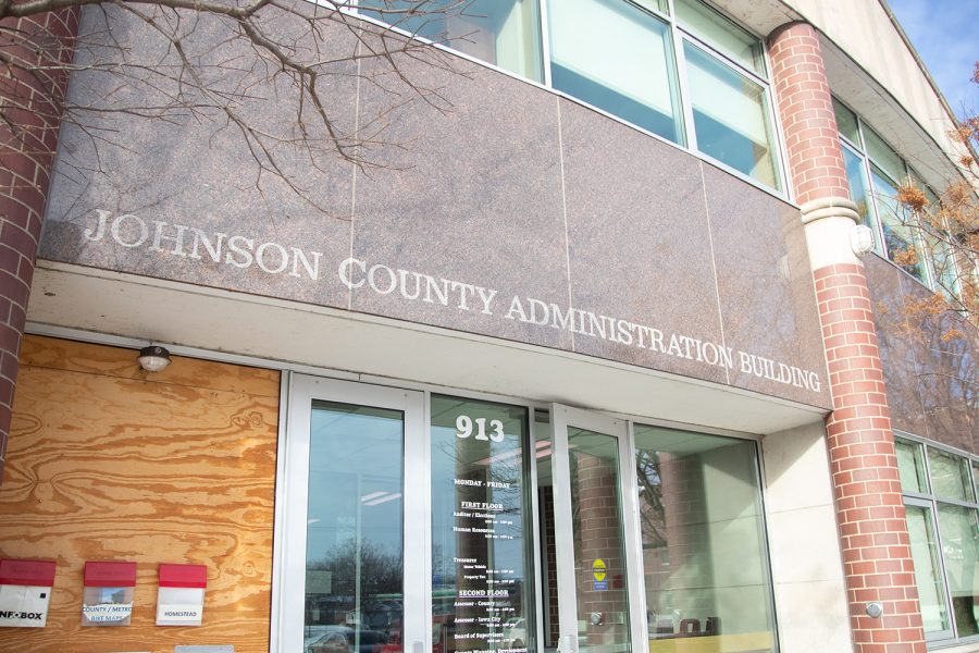 The Johnson County Administration Building is seen Monday, Jan. 30, 2023.