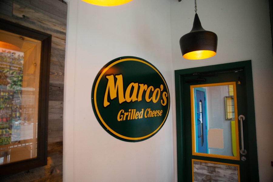 A sign inside Marco’s Grilled Cheese is seen on Friday, Feb. 3, 2023.
