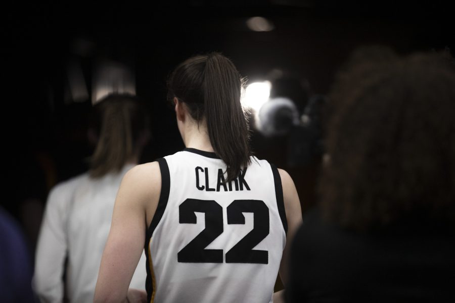 Iowa+guard+Caitlin+Clark+leaves+the+court+after+a+women%E2%80%99s+basketball+game+between+No.+7+Iowa+and+No.+5+Maryland+at+Target+Center+in+Minneapolis+on+Saturday%2C+March+4%2C+2023.+The+Hawkeyes+defeated+the+Terrapins%2C+89-84.+Clark+scored+22+points+and+had+9+assists.