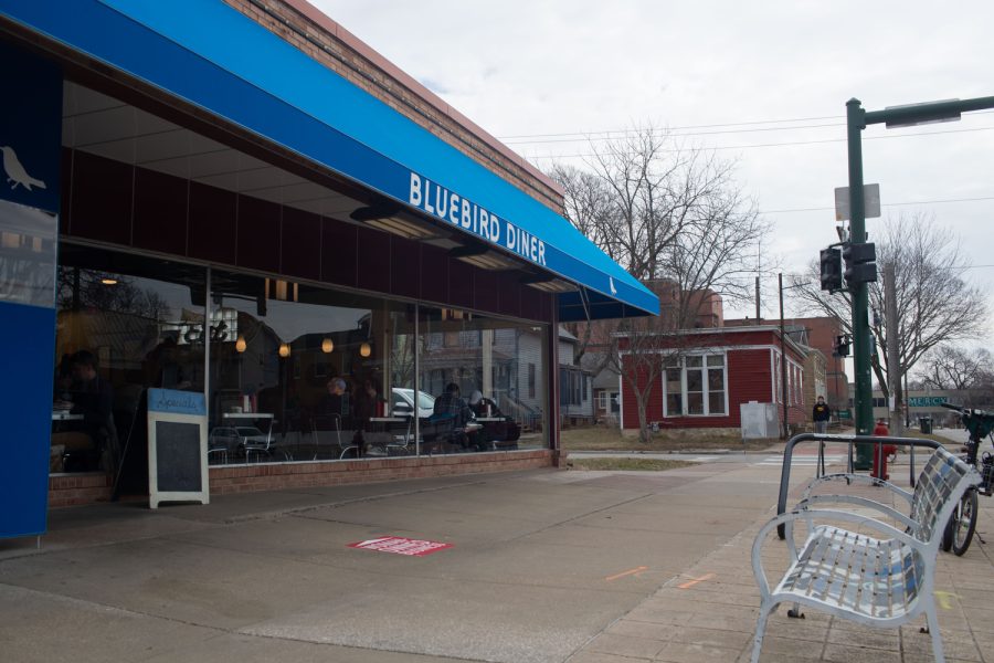 Bluebird Diner is seen in Iowa City on March 21, 2023.