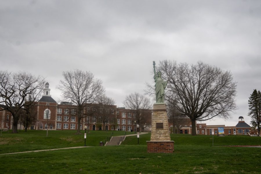 Iowa City High School is seen on Monday, April 25, 2022. 
