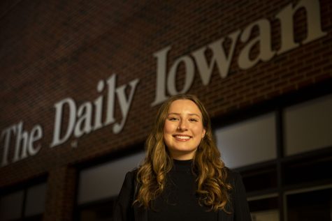 The 2023-24 Daily Iowan executive editor Sabine Martin poses for a portrait on Monday, March 6, 2022. 