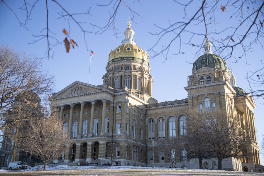 The+Iowa+State+Capitol+is+seen+before+the+opening+of+the+2022+Legislative+Session+in+Des+Moines%2C+Iowa%2C+on+Monday%2C+Jan.+10%2C+2022.+At+the+State+Capitol%2C+legislative+leaders+spoke+in+their+chambers+while+rally+members+congregated+in+the+rotunda+in+support+of+freedom.+The+2022+Legislative+Session+started+today+and+will+end+in+April.+