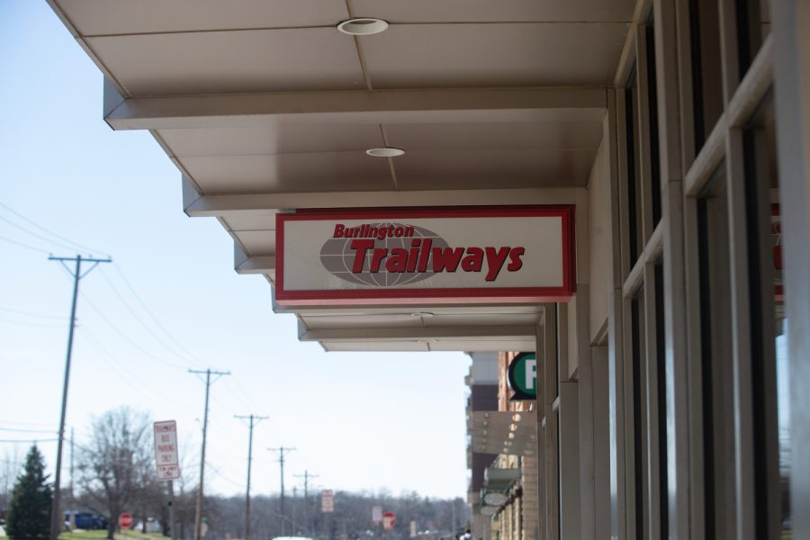 The Burlington Trailways location on the corner of Court Street and South Dubuque Street. Seen on Thursday, April 6, 2023. 