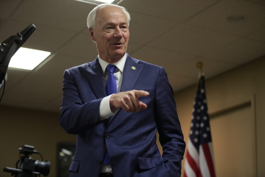 Former+Arkansas+Governor+Asa+Hutchinson+speaks+during+a+meet+and+greet+at+the+Miller+Learning+Center+in+Iowa+City+on+Monday%2C+May+1%2C+2023.+Hutchinson+is+campaigning+for+the+2024+Republican+presidential+nomination.+