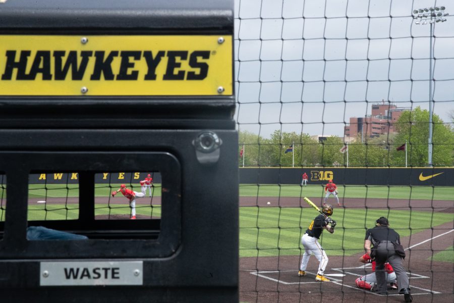 Ohio State left-handed pitcher Gavin Bruni throws a pitch during a baseball game between Iowa and Ohio State at Duane Banks Baseball Stadium on Saturday, May 6, 2023. The Hawkeyes defeated the Buckeyes 15-3.