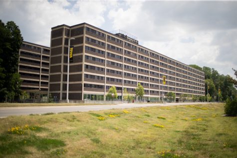 Mayflower Residence Hall is seen in Iowa City on Wednesday, June 21, 2023.