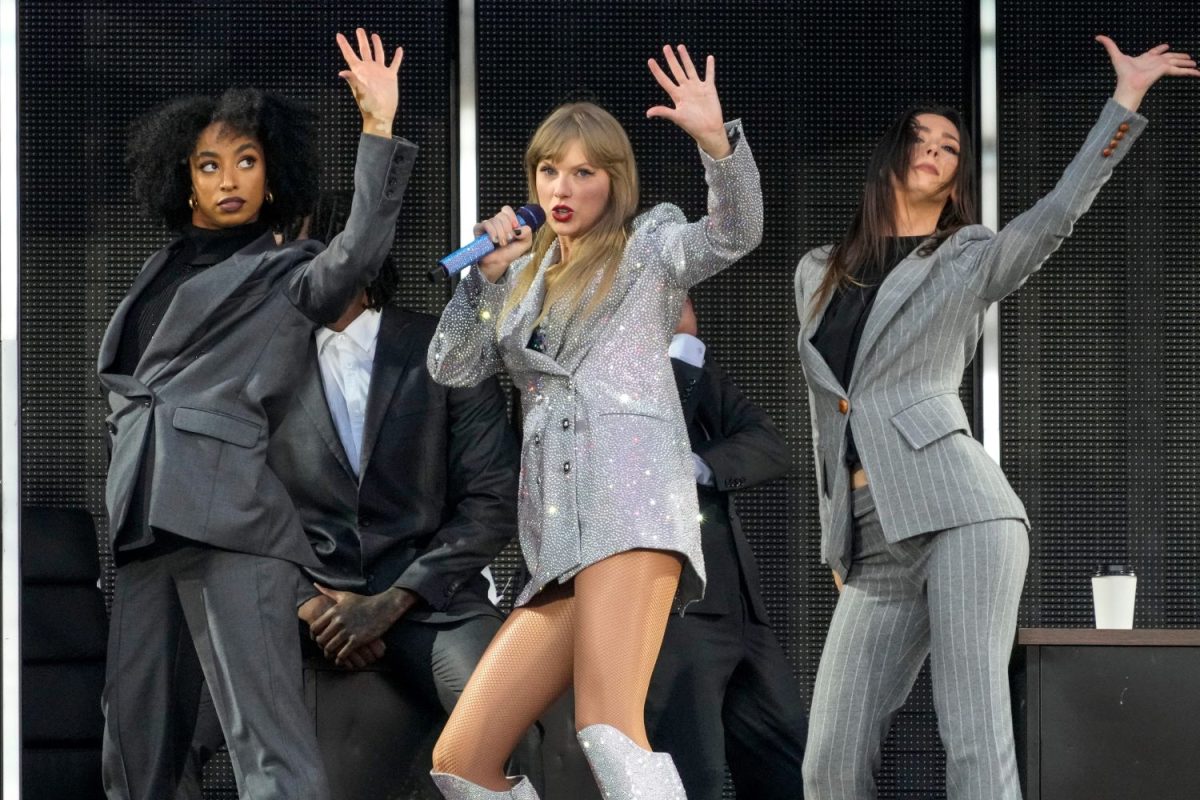 Taylor Swift performers during the first night of the Cincinnati stop of the Eras Tour at Paycor Stadium in downtown Cincinnati on Friday, June 30, 2023.
