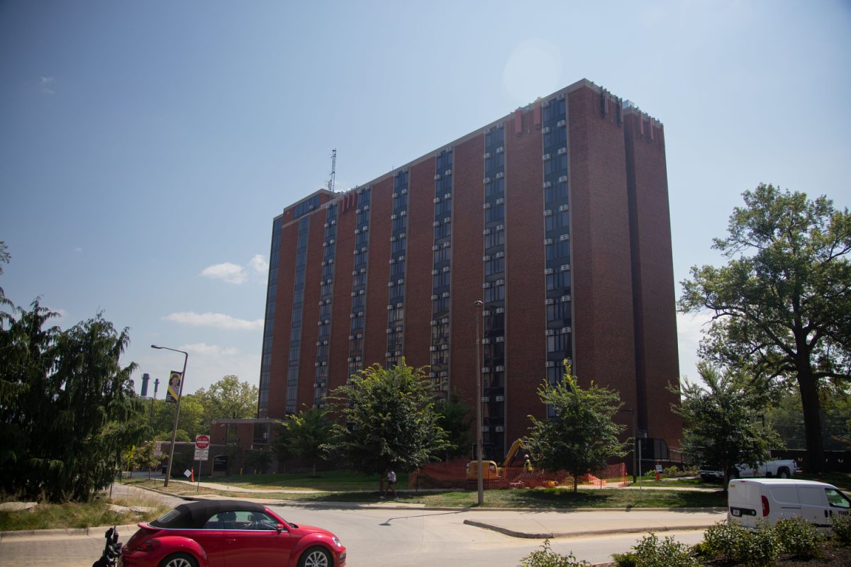Slater Residence Hall is seen in Iowa City on University of Iowa campus on August 29th 2023.