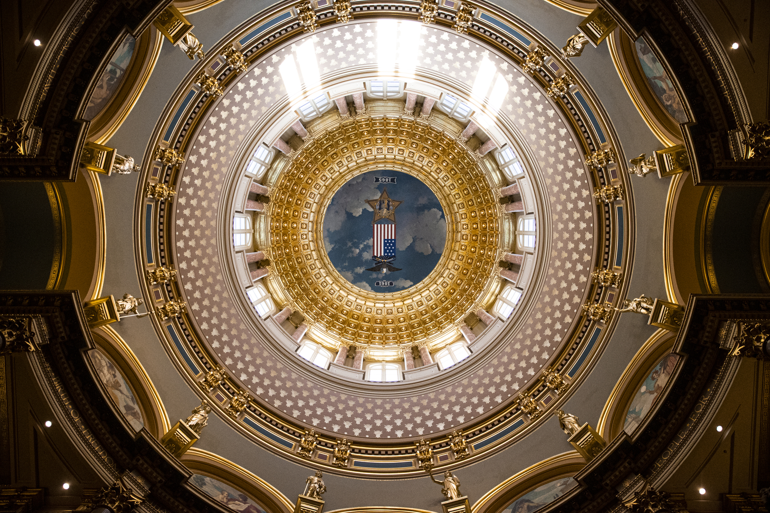 The Iowa State Capitol is seen during the first day of the 90th Iowa legislative session at the Iowa State Capitol in Des Moines on Monday, Jan. 9, 2023.