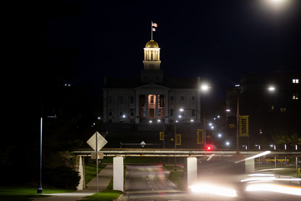 The Old Capitol Building is seen in Iowa City on  Tuesday April, 25, 2023.