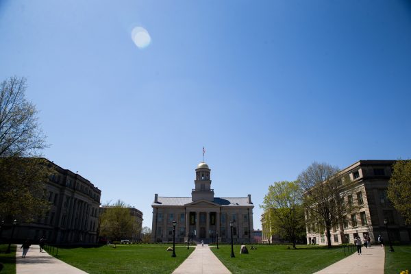 The Old Capitol Building is seen in Iowa City on  Tuesday April, 25, 2023.