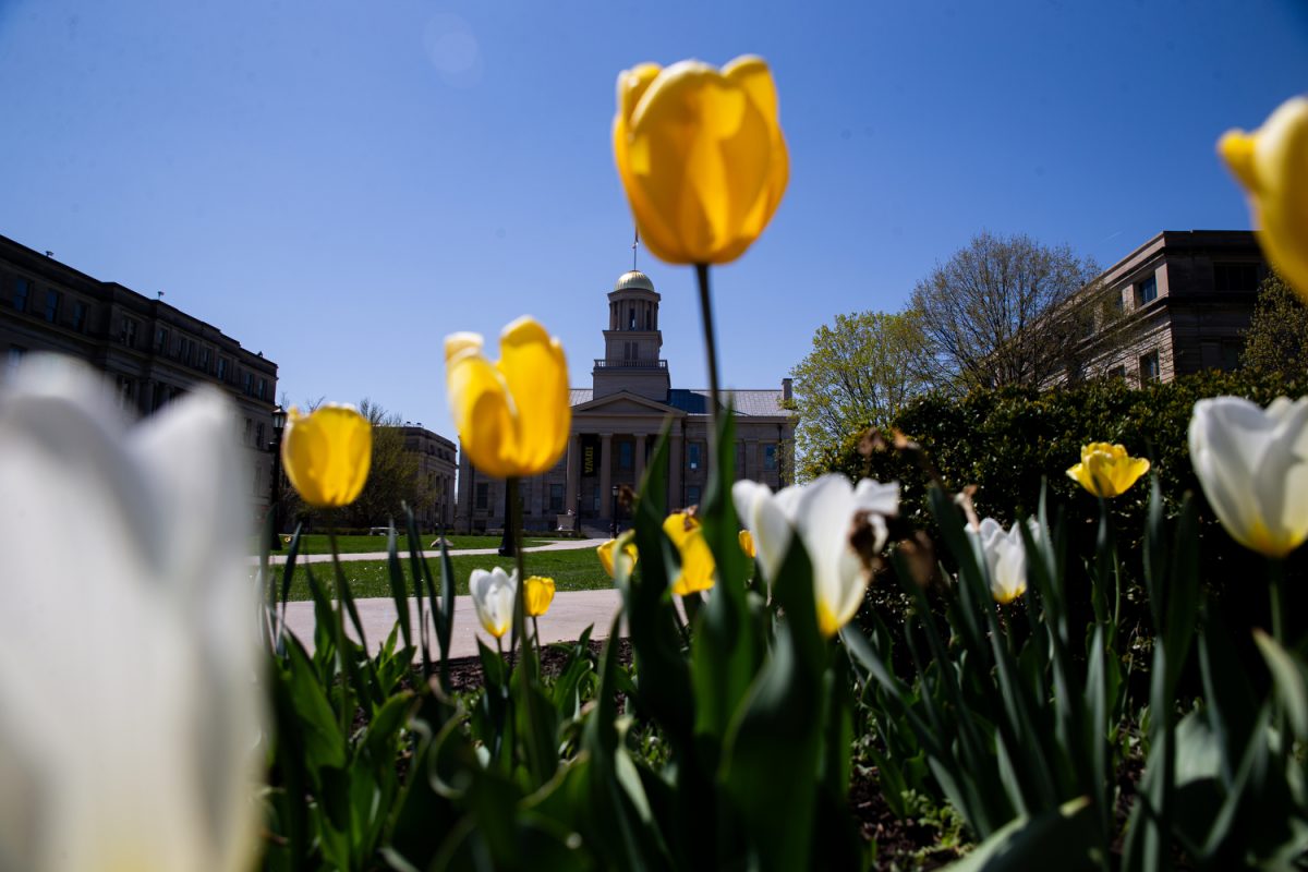 The Old Capitol Building is seen in Iowa City on  Tuesday April, 25, 2023.