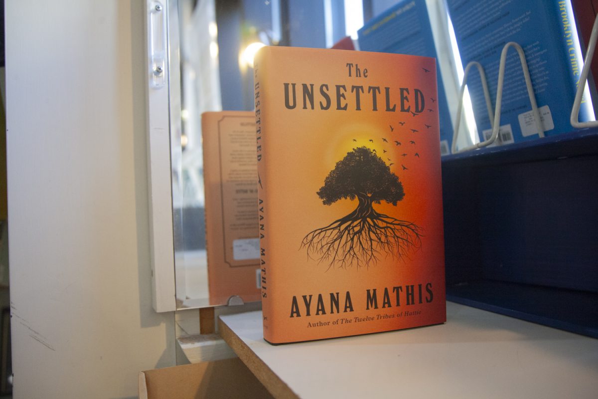 Author Ayana Mathis new novel The Unsettled is seen at Prairie Lights in Iowa City on Oct. 14, 2023.