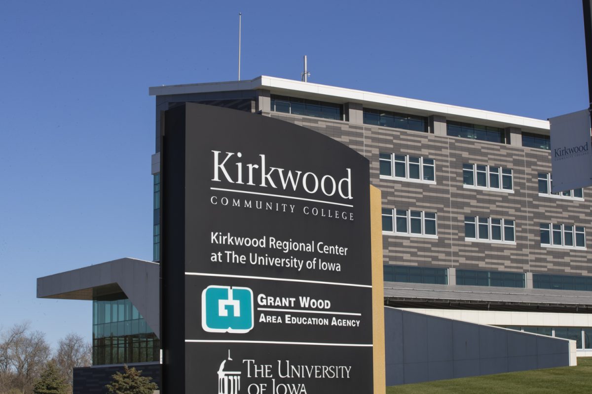 The Kirkwood Community College Regional Center at the University of Iowa is seen on Monday, Nov. 13, 2023. 