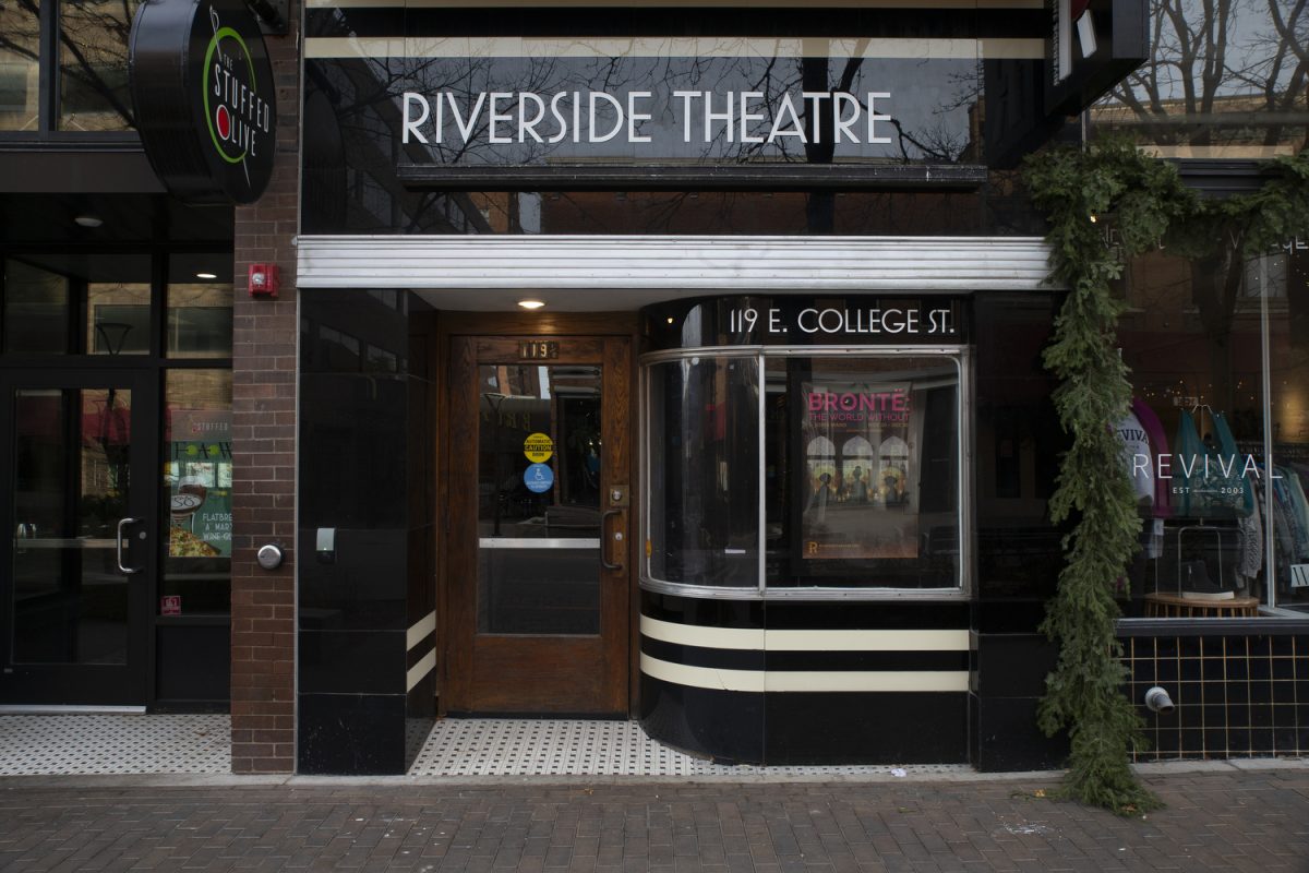 Riverside Theatre is seen in Iowa City on Wednesday, Nov. 6, 2023. 
