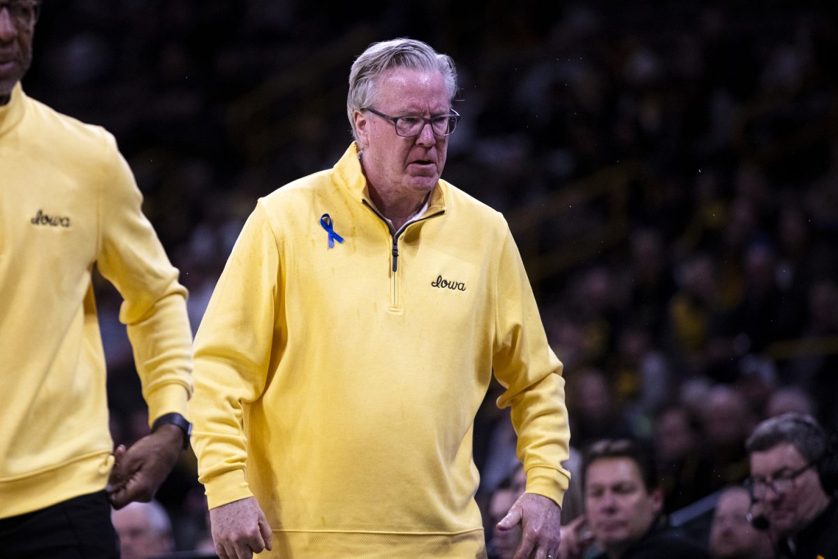 Iowa Head Coach Fran McCaffery after his team received a ten second call during a men’s basketball game between Iowa and Rutgers at Carver-Hawkeye Arena on Friday, Jan. 6. The Hawkeyes defeated the Scarlet Knights, 86-77. 