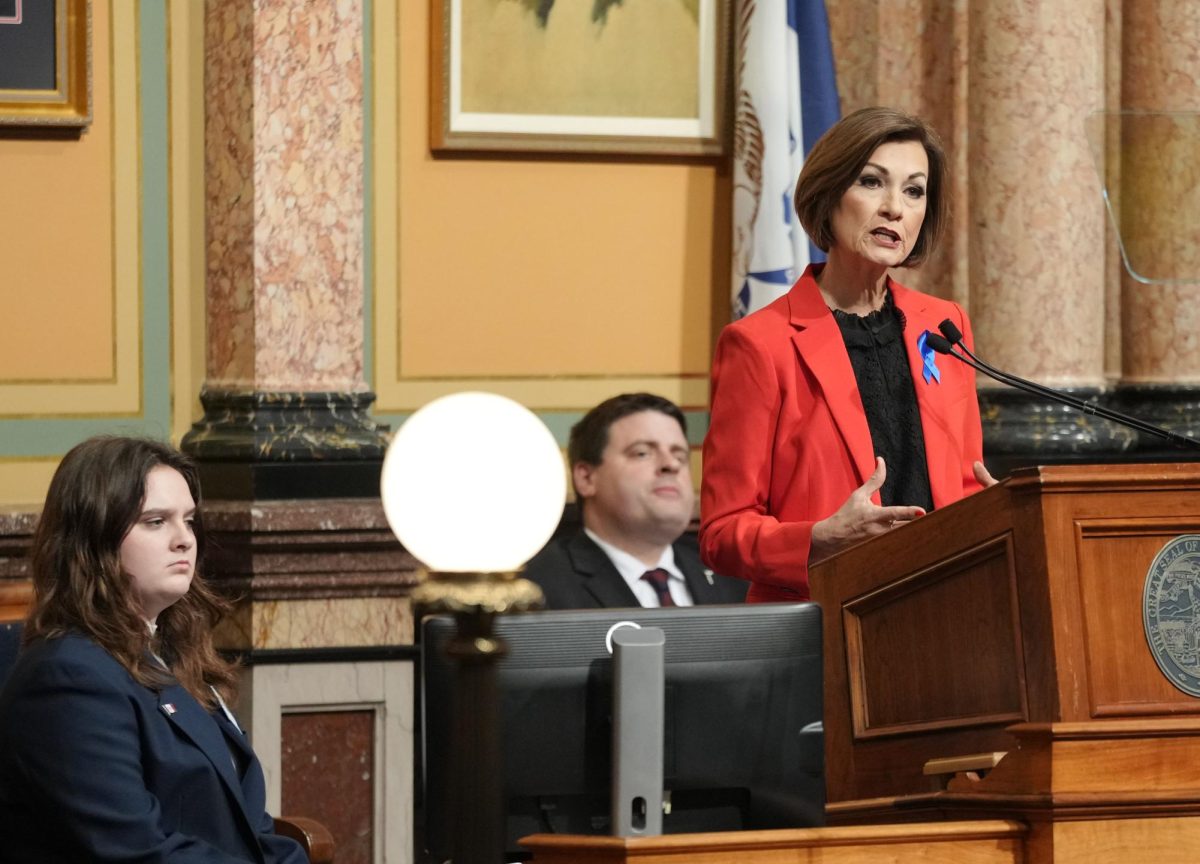 Iowa Gov. Kim Reynolds delivers her annual Condition of the State Address on Tuesday, Jan. 9, 2024. 