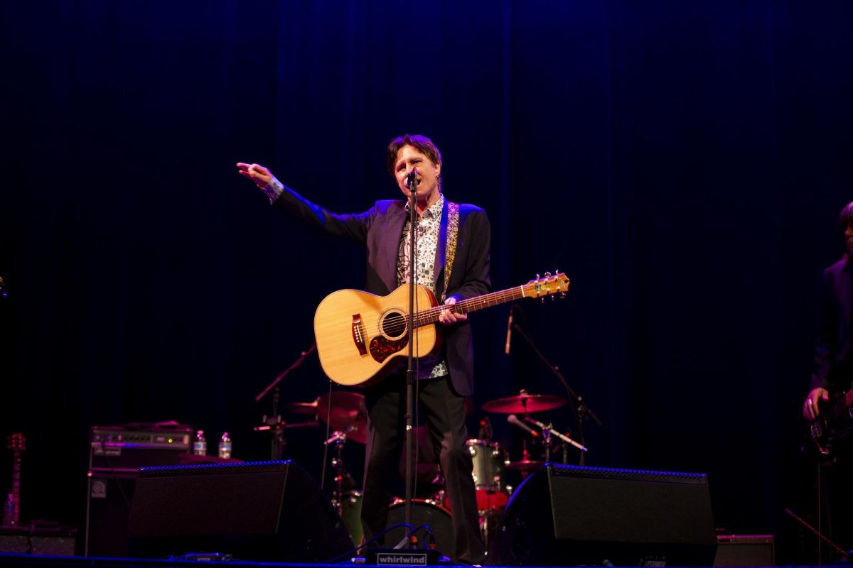 Singer John Waite preforms on stage at the Englert Theatre in Iowa City on the evening Friday, Feb. 9. 