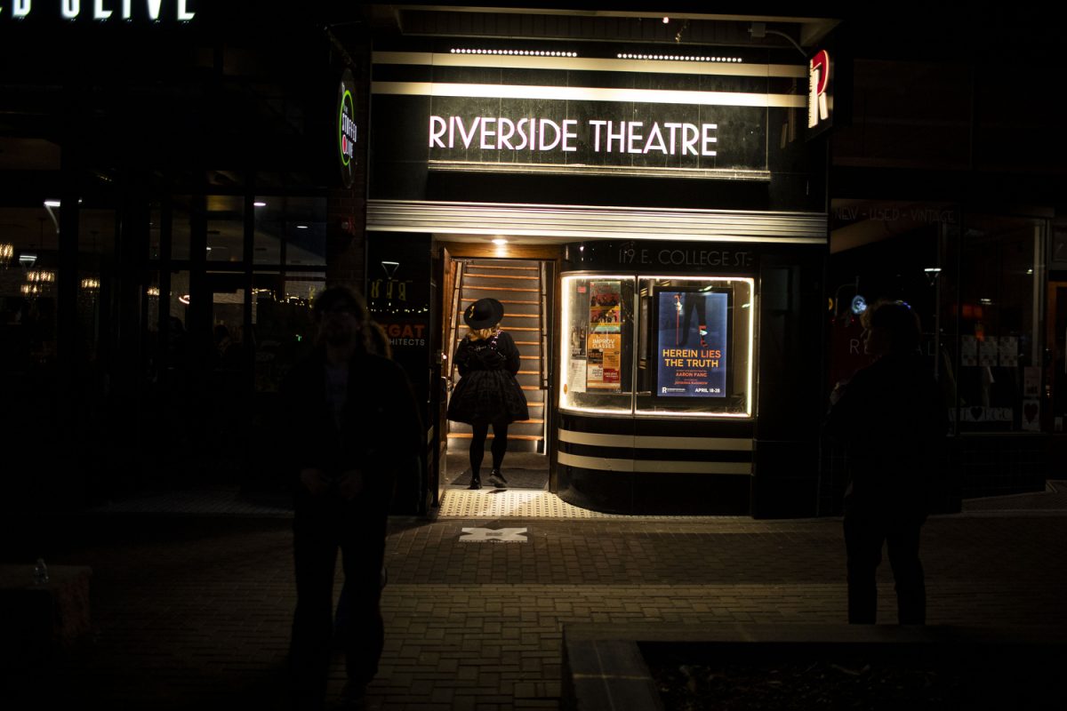 Riverside Theater is seen outside after 24ThankYou’s set during the Mission Creek Festival at Riverside Theater on Saturday, April 6, 2024.  