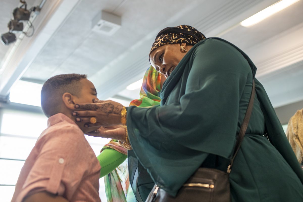 Community members celebrate Eid-al-Fitr at the Robert A. Lee Community Recreation Center in Iowa City on Wednesday, April 10, 2024. 