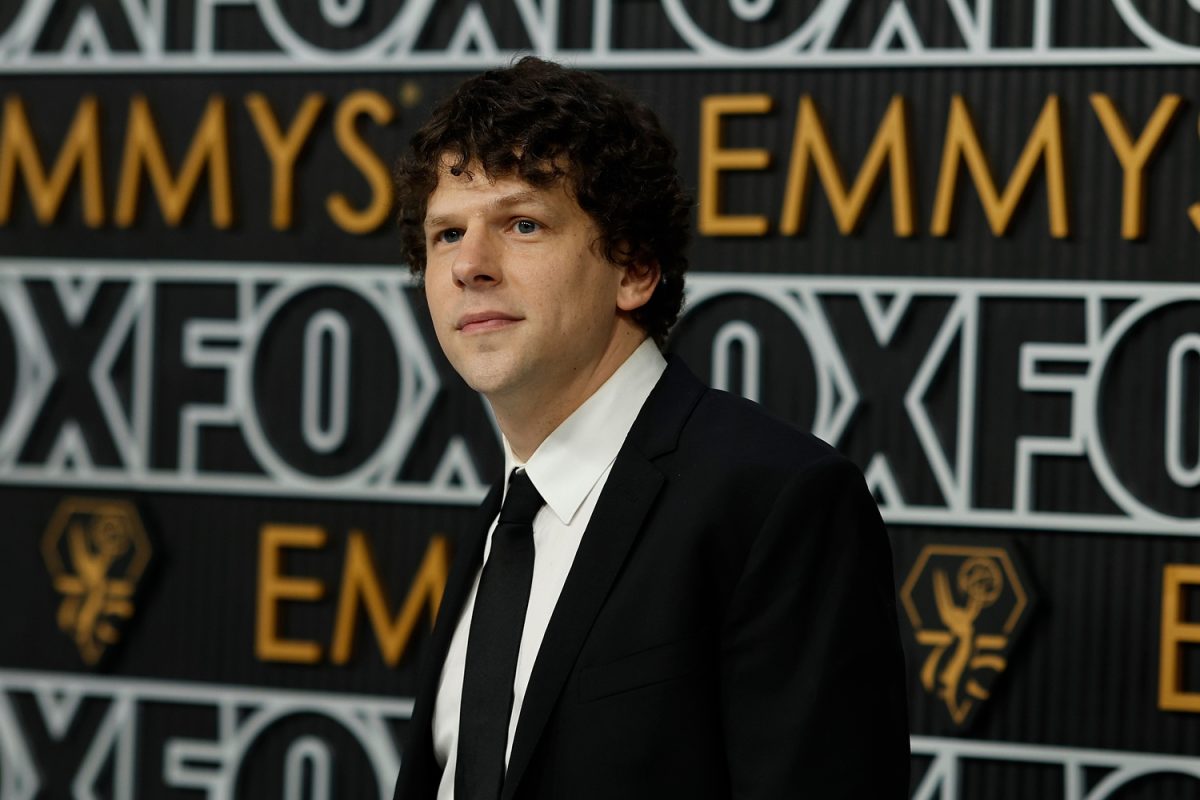 Jan 15, 2024; Los Angeles, CA, USA; Jesse Eisenberg at the 75th Emmy Awards at the Peacock Theater  in Los Angeles on Monday, Jan. 15, 2024. Mandatory Credit: Kevork Djansezian-USA TODAY