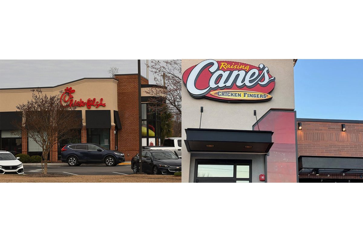 Chick-fil-a+along+College+Road+Jan.+24%2C+2024+in+WIlmington%2C+N.C.+Its+located+in+Monkey+Junction%2C+which+got+its+name+after+a+former+service+station+and+grocery+store+popular+for+having+monkeys+that+entertained+customers.+KEN+BLEVINS%2FSTARNEWS%0A%0ARaising+Canes+Chicken+Fingers+opens+in+Burlington+Township+on+Jan.+17.