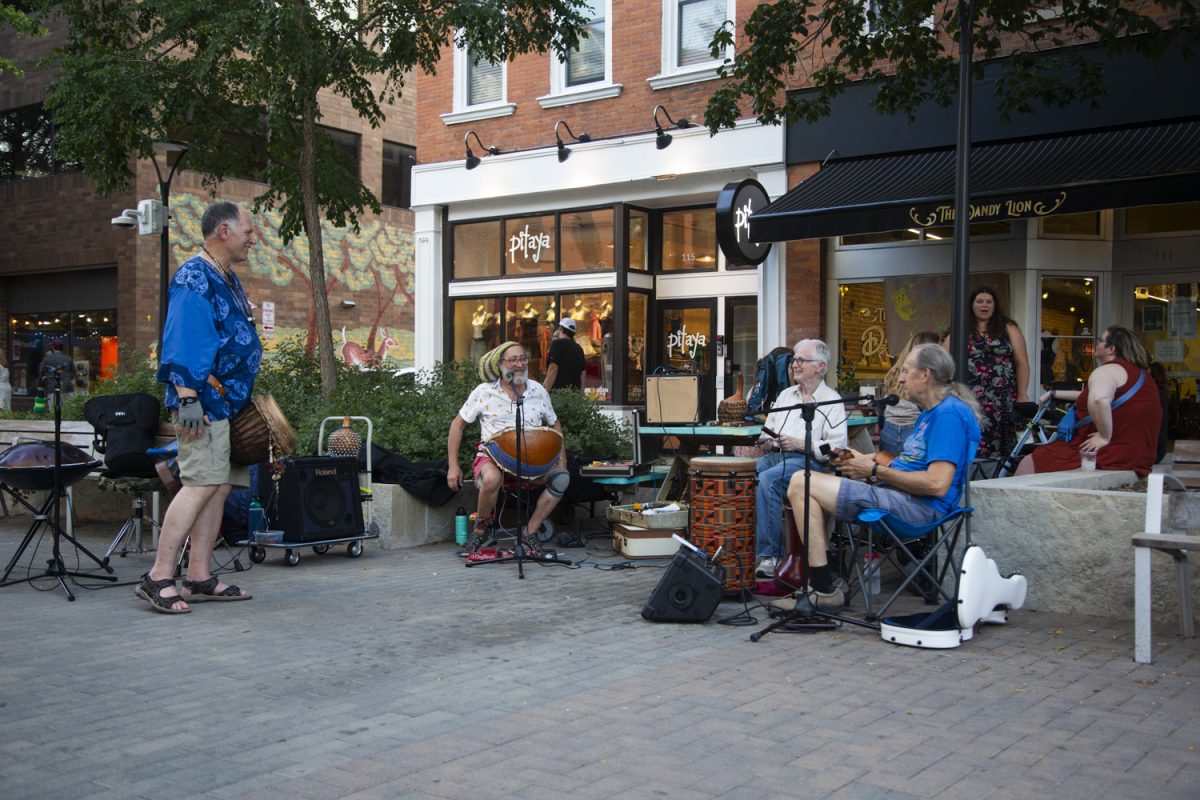 The Fabulous Yahoo Drummers perform during the 16th Annual Taste of Iowa City downtown on Wednesday, Aug. 28, 2024.