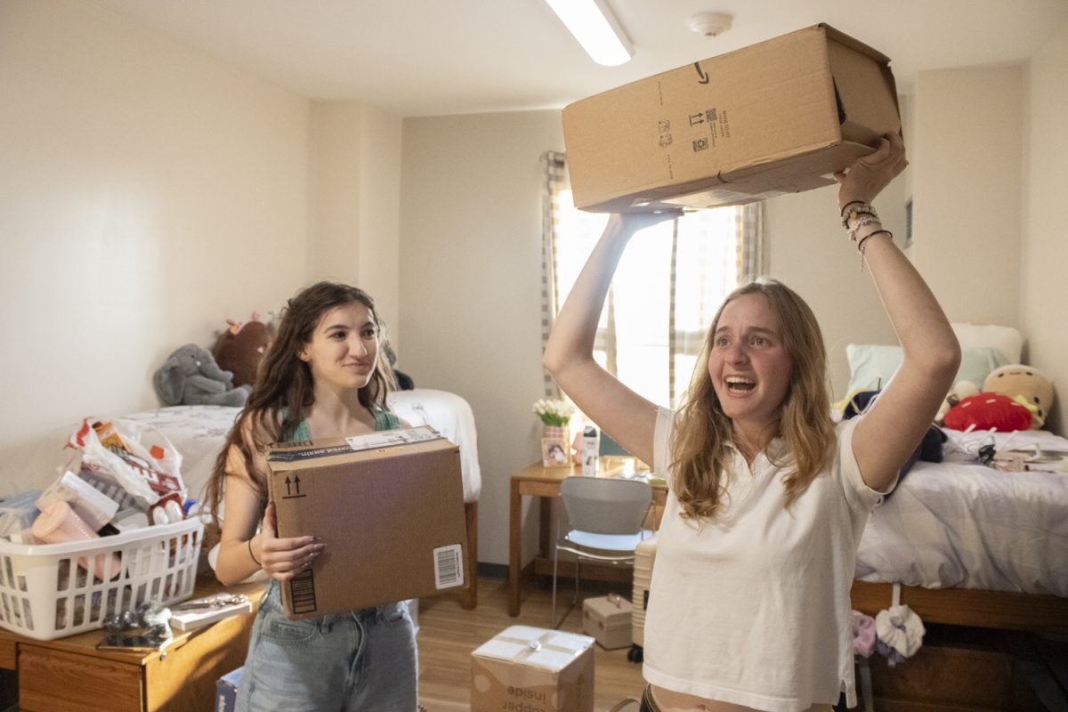 Tess and Carolyn move into Catlett Hall on Saturday, Aug. 17, 2024.