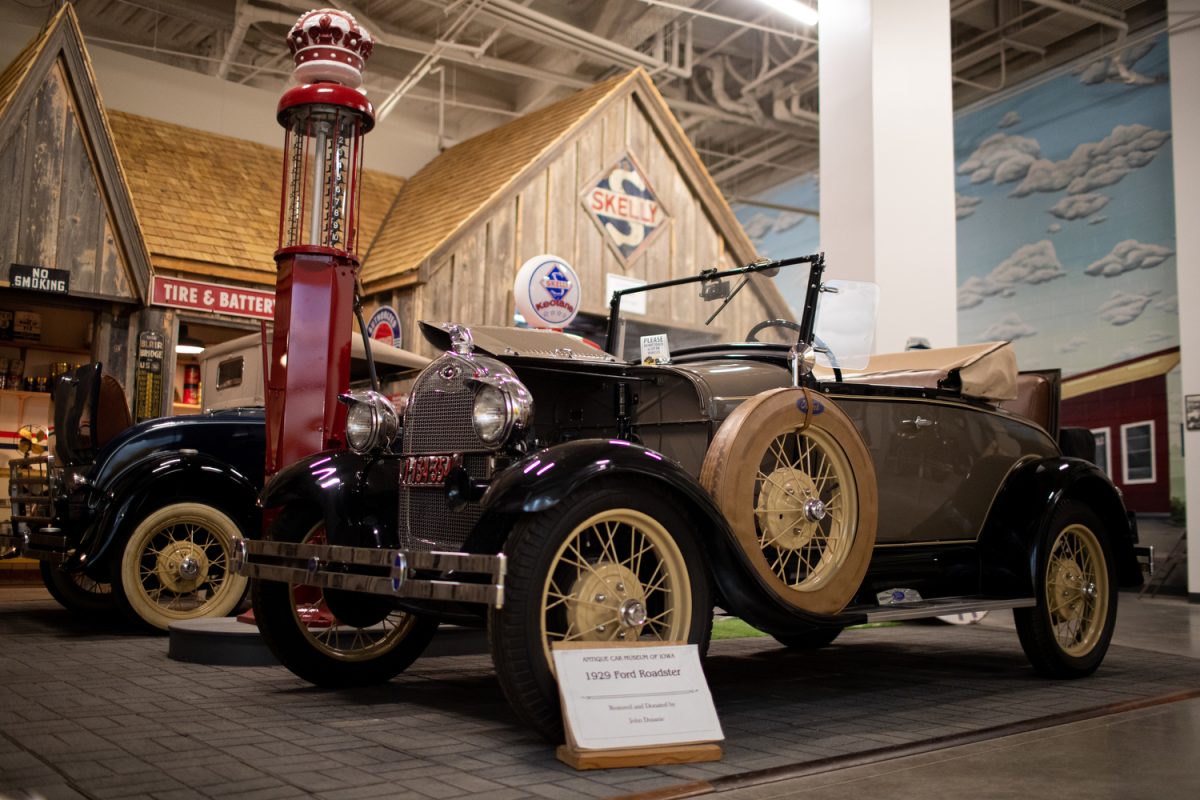 Antique cars are seen in The Antique Car Museum of Iowa in Coralville on Thursday, May 23, 2023. The museum features over 80 automobiles from the years 1899 to 1965. 