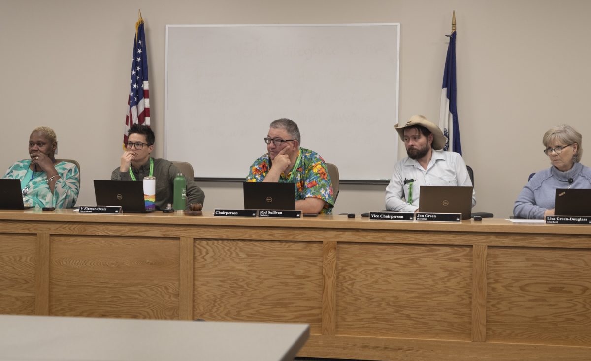 Members of the Johnson County Board of Supervisors meet at the Johnson County Public Health and Clinical Services building on Wednesday, April 24, 2024. Following a growth in concerns over safety since the legalization of consumer fireworks in 2017, amendments to Johnson County’s Fireworks Ordinance were brought to the Board of Supervisors.