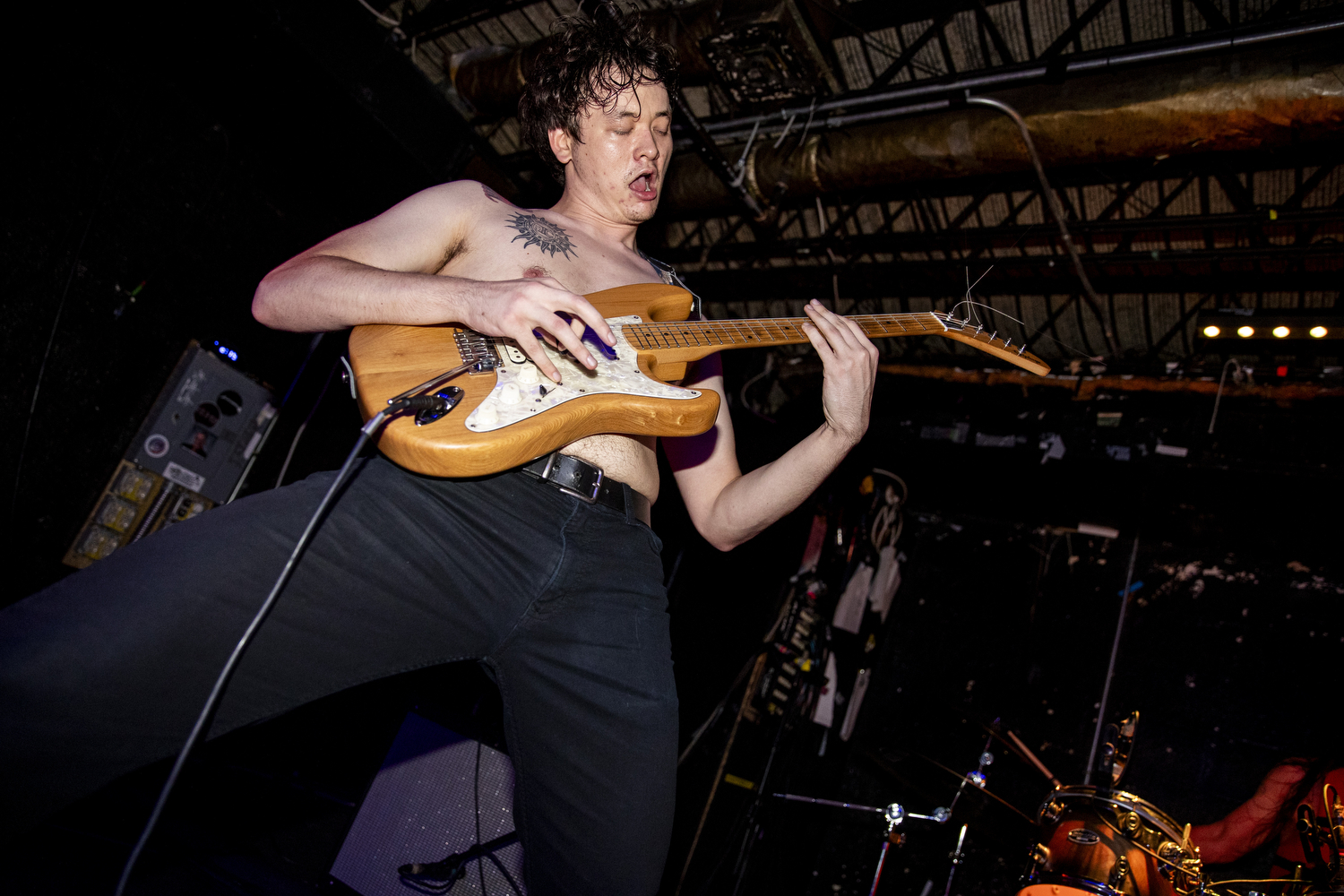 Fishbait guitarist Thomas Halligan performs at the Gabe’s 50th Anniversary Show in Iowa City on Sept. 21, 2024. Gabe’s has been a pillar within Iowa City’s music scene, hosting local and nationally renowned bands. Fishbait released their first album in Oct. of 2023.