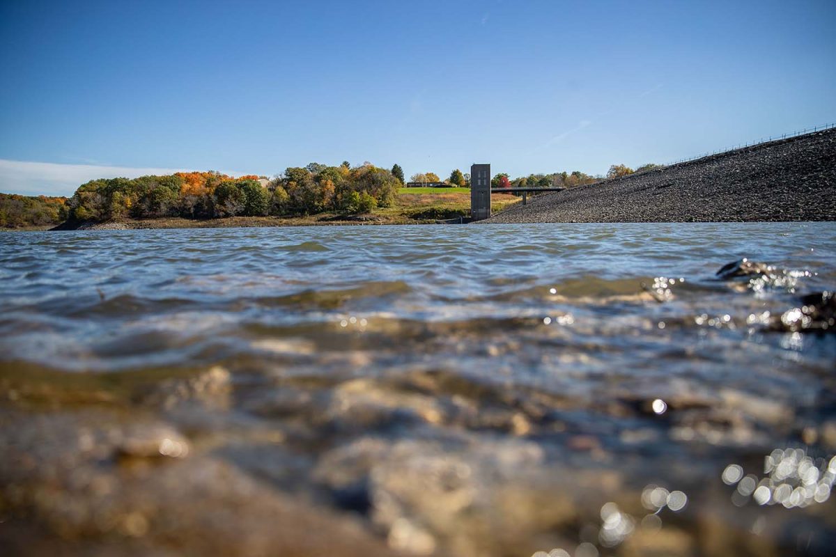 The Coralville Reservoir is seen on Tuesday, Oct. 26, 2021. The Coralville Lake tested for high levels of E. Coli in past weeks. 