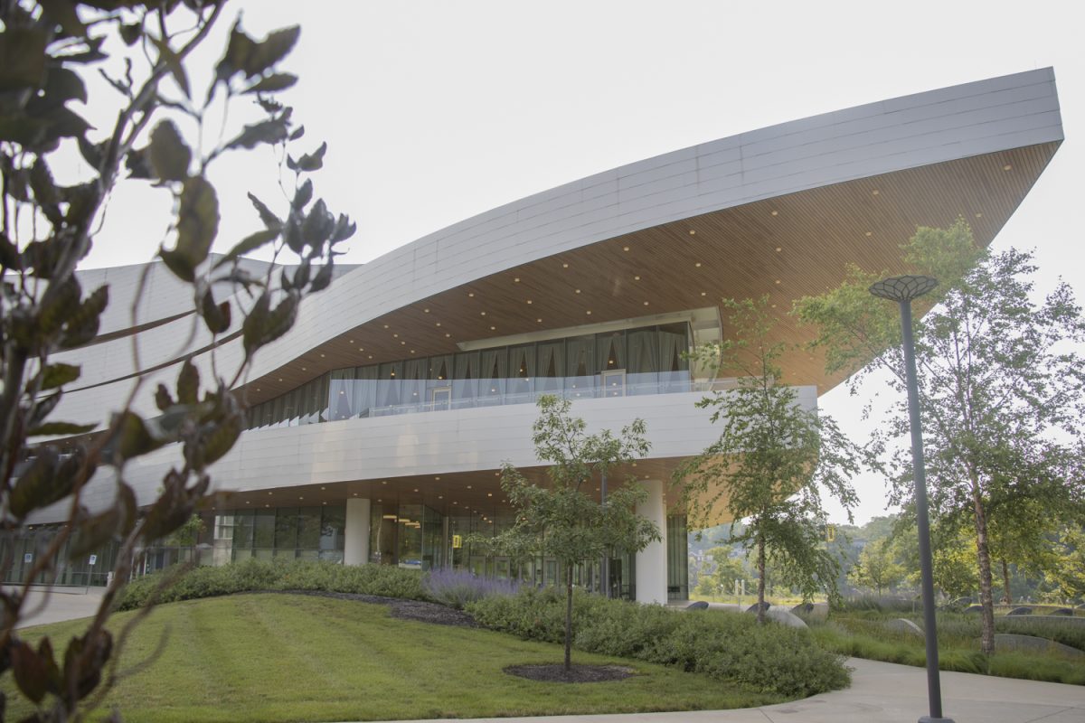 Hancher Auditorium is seen in Iowa City on Wednesday, July 10, 2024. 