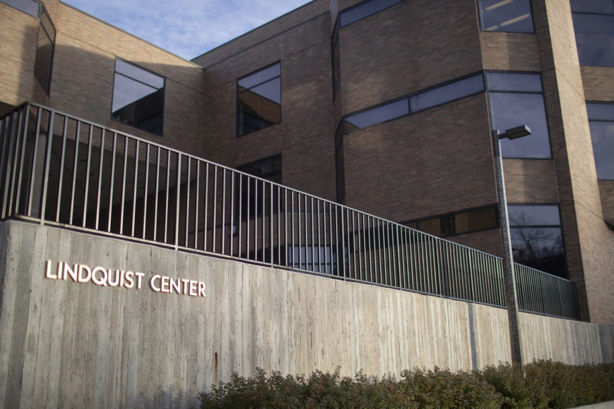 The Lindquist Center is seen in Iowa City on Monday, Nov. 6, 2023. The counseling and behavioral health services major was approved in April and implemented this fall.