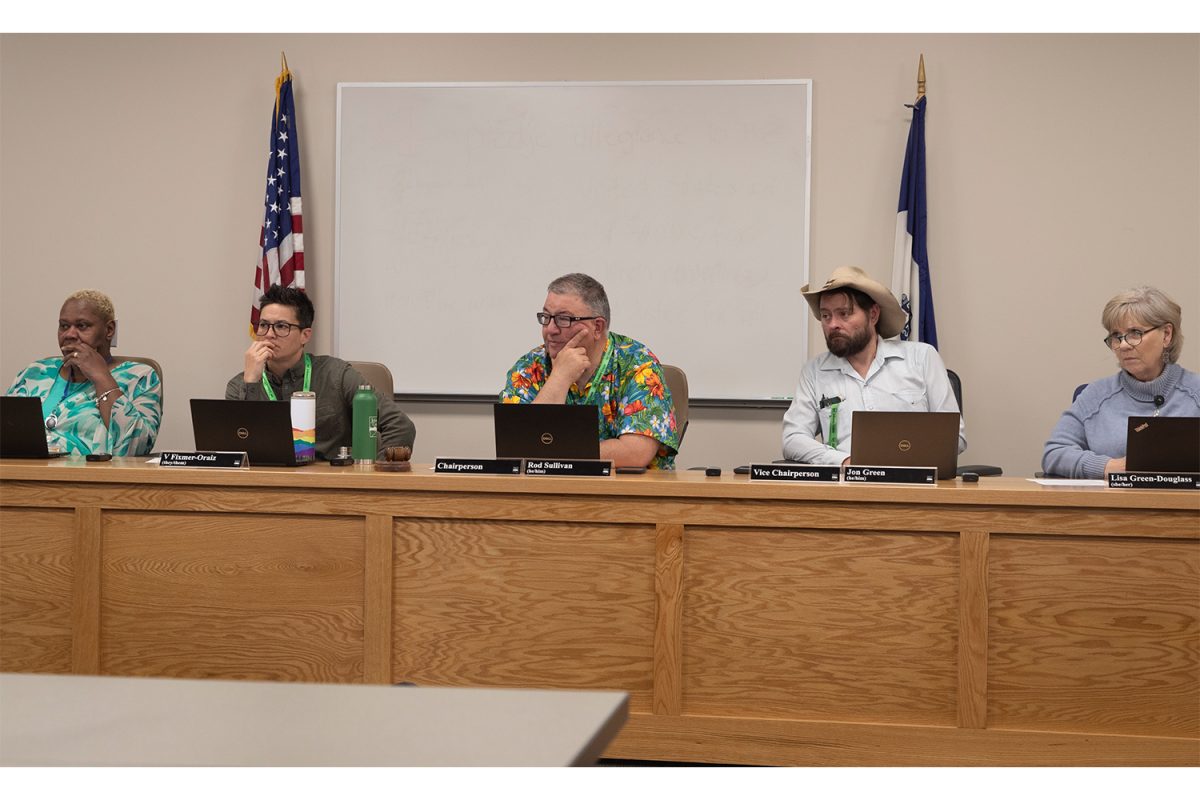 Members of the Johnson County Board of Supervisors meet at the Johnson County Public Health and Clinical Services building on Wednesday, April 24, 2024. The Johnson County Board of Supervisors meet every Wednesday at 9:00 a.m. 