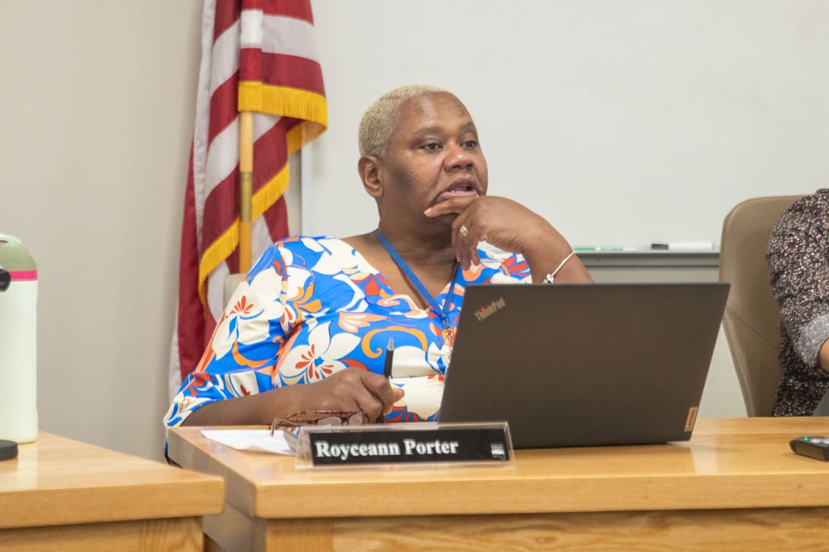 Supervisor Royceann Porter speaks during a Johnson County Board of Supervisors meeting on Wednesday Sept. 18, 2024. Porter was recently admonished by the Iowa Ethics and Campaign Disclosure Board for using her county email for political purposes.