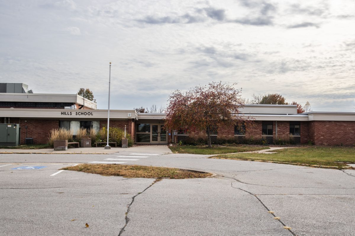 Hills Elementry School is seen in Iowa City on Oct. 28. Law enforcement in Johnson County has been using the building for
school safety drills and training.