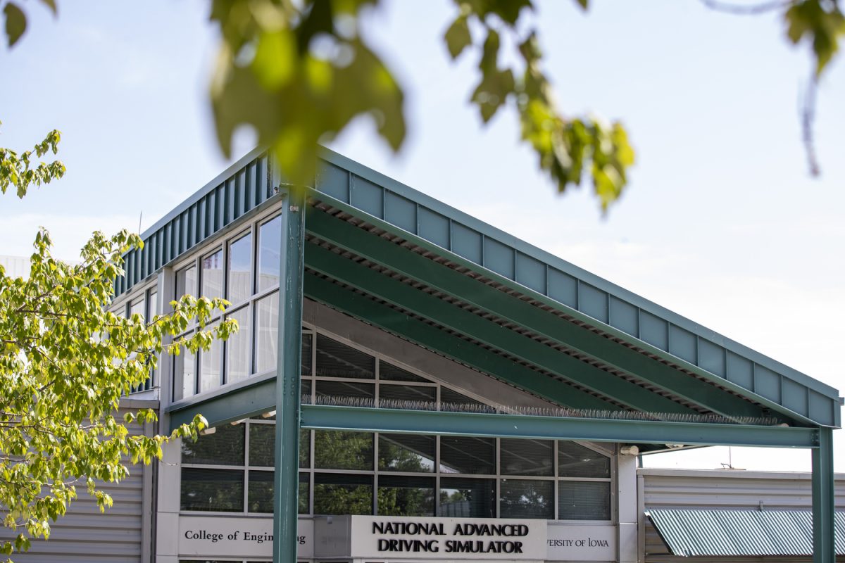 The University of Iowa College of Engineering’s National Advanced Driving Simulator Building is seen in Iowa City on Tuesday, June 13, 2023. Researchers at the University of Iowa are working to improve access to transportation in rural America.