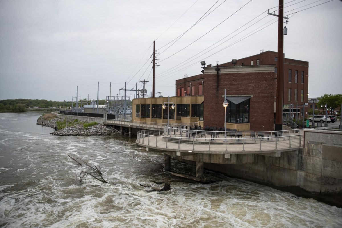 Iowa River Power Restaurant is seen in Coralville on Thursday, May 11, 2023. 